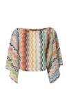 Missoni Striped Crochet-knit Top In Multi