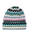 Missoni Knit Wool Beanie In Blue