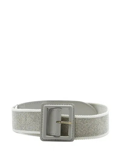 Missoni Knitted Belt In Silver