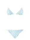 Missoni Metallic Triangle Bikini In Blue