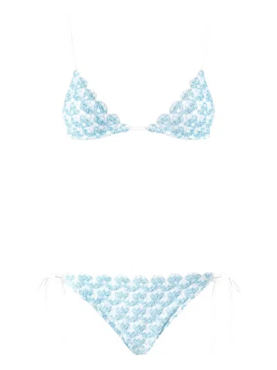 Missoni Knitted Bikini In Blue