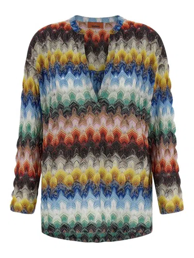 Missoni Knitted Blouse In Multi