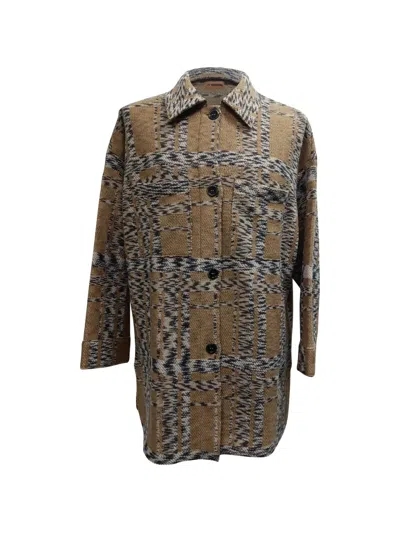 Pre-owned Missoni Knitted Button-down Coat In Neutral