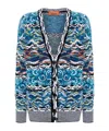Missoni Buttoned Cardigan Multicolor Blue Tones In Blue