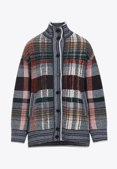Missoni Knitted Cardigan In Wool Blend In Multi