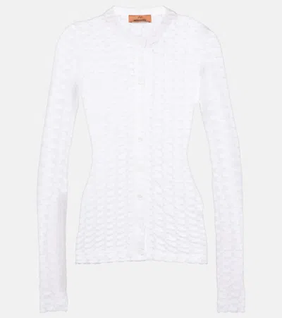 Missoni Knitted Cardigan In White