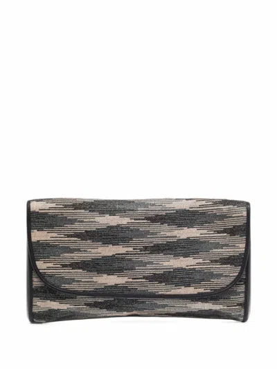 Pre-owned Missoni Knitted Clutch Bag In Black