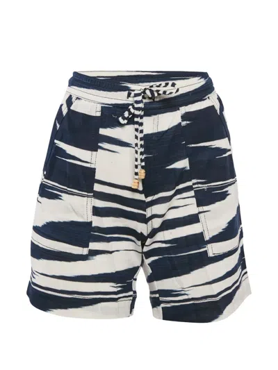 Pre-owned Missoni Knitted Drawstring Shorts In Blue