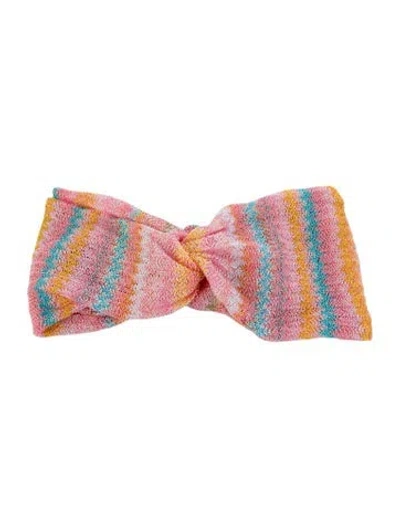 Pre-owned Missoni Knitted Headband In Pink