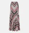 Missoni Multicolor Pink And Brown Long Skirt In Pink