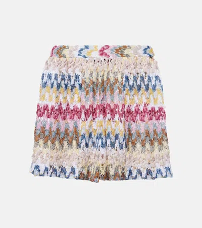 Missoni Knitted Lamé Shorts In Multicoloured