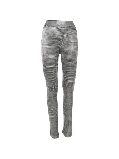 Pre-owned Missoni Knitted Leggings In Silver