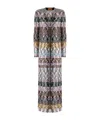 Missoni Long Cardigan With Lace Straps In Multi