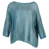 Missoni Knitted Loose Tunic In Turquoise Polyester In Blue