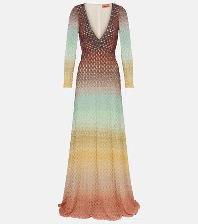 Missoni Lurex Long Dress In Multicolour