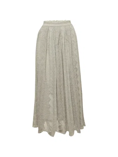 Pre-owned Missoni Knitted Midi Dress In Gray