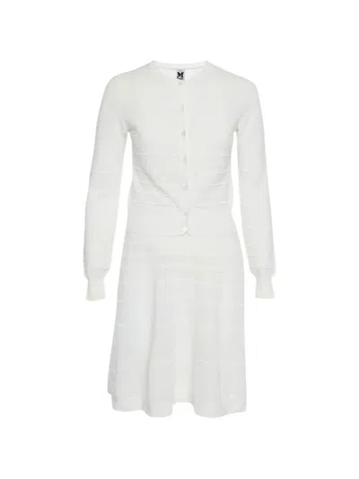 Pre-owned Missoni Knitted Midi Skirt Set (set Of Two) In White