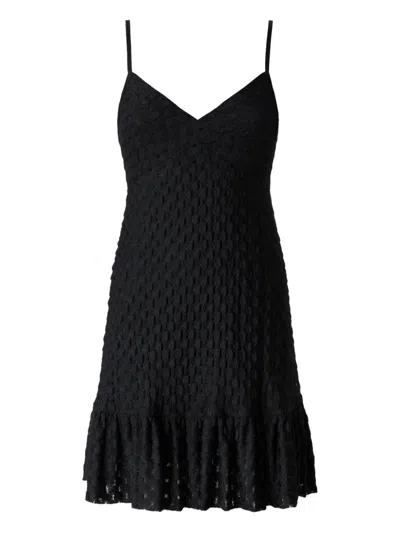 Missoni Sleeveless Mini Dress With Lace Tiered Skirt In Black