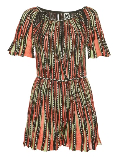 Pre-owned Missoni Knitted Mini Dress In Orange