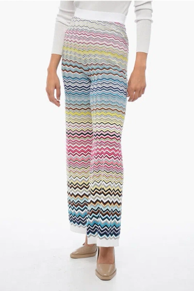 Missoni Knitted Palazzo Pants With Iconic Motif In Multi