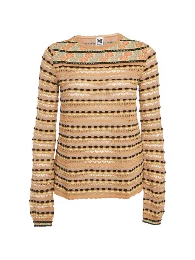 Pre-owned Missoni Knitted Patterned Sweater In Neutral