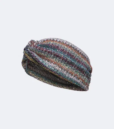 Missoni Knitted Sequined Headband In Multi
