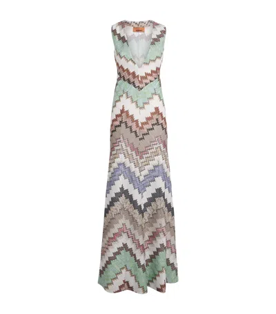 Missoni Knitted Snake Maxi Dress In Multi