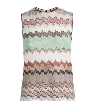 Missoni Knitted Snake Sleeveless Top In Multi