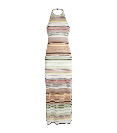 Missoni Knitted Stripe Maxi Dress In Multi
