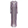 Missoni Knitted Stripe Maxi Long Sleeve Dress In Multicolor Viscose In Multi