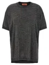 Missoni Metallic Crew Neck Knitwear T-shirt In Gray