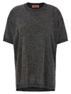 Missoni Metallic Crew Neck Knitwear T-shirt In Black