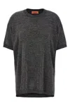 Missoni Metallic Crew Neck Knitwear T-shirt In Silver