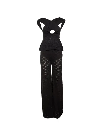 Pre-owned Missoni Knitted Top And Trousers Set In Blue