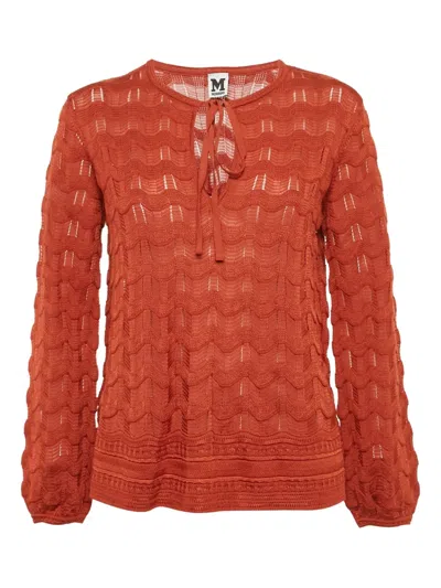 Pre-owned Missoni Knitted Top In Orange