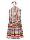 Missoni Knit Dress Set Halter Tie Zigzag In Multi