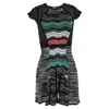 Missoni Knitted Wave Print Mini Dress In Multicolor Viscose