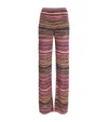 Missoni Womens  Striped Metallic-weave Straight-leg Mid-rise Knitted Trousers