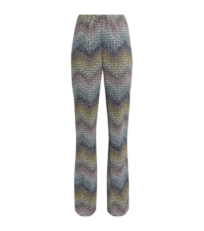 Missoni Knitted Wide-leg Trousers In Multi