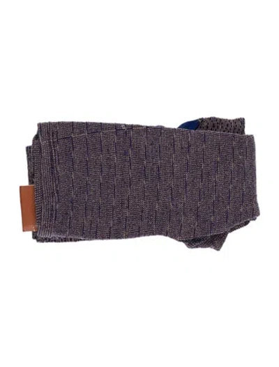 Pre-owned Missoni Knitted Wool Stockings  W/tags In Blue/neutrals