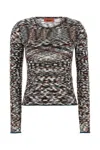 Missoni Maglia Con Motivo Fiammato Multicolor In Brown