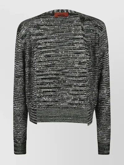 Missoni Knitwear Crew Neck Metallic Finish In Green