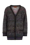 Missoni Zigzag Pattern Cardigan Sweaters And Cardigans Multicolor In Gray
