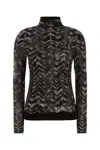 Missoni Chevron Pattern Knit Sweater With Mock Neck In Multi