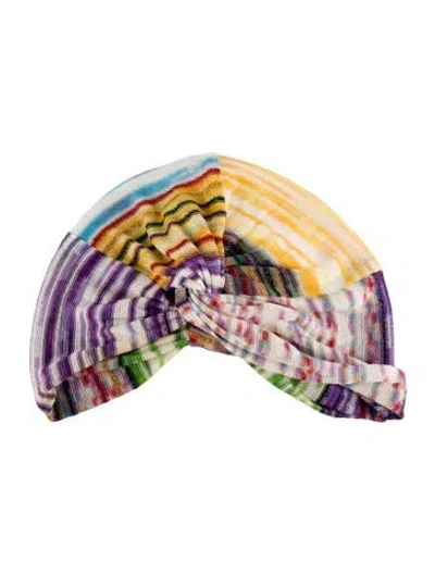 Pre-owned Missoni Knitwear Multicolored Hat In Yellow