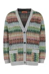 Missoni Striped-intarsia Metallic-knit Cardigan In Printed