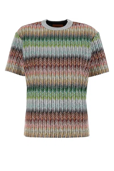 Missoni Embroidered Viscose Blend T-shirt In Multi