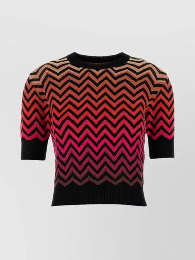 MISSONI KNITWEAR WITH CHEVRON PATTERN CREW NECK