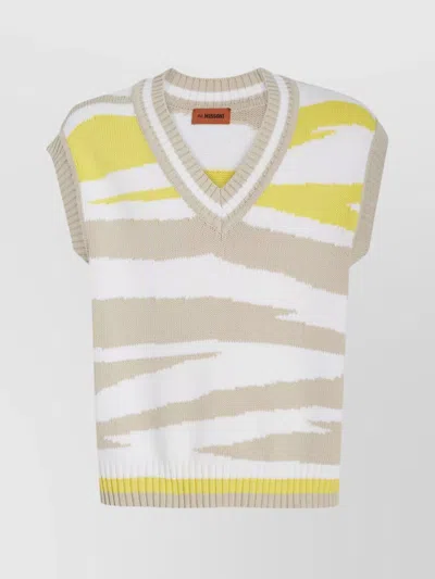 Missoni Knitwear With V-neck And Striped Pattern In S016c