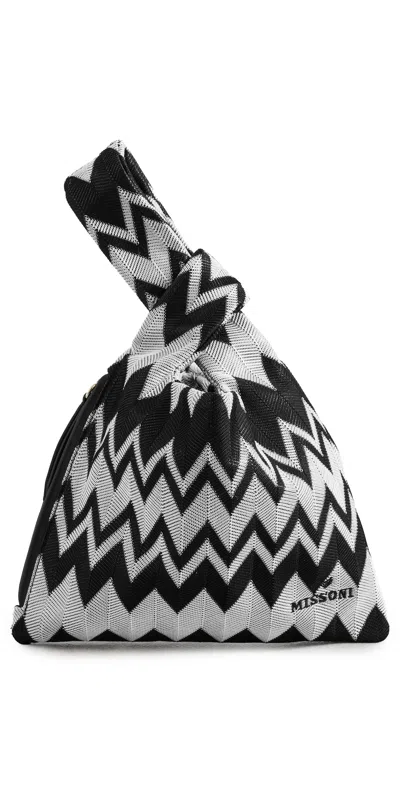 Missoni Knot Bag Raschel Optical Wave Black